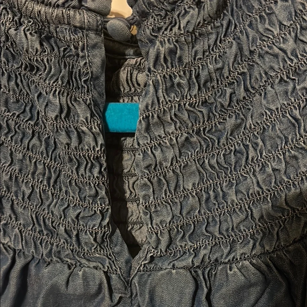 Blue Ruffled Top - Picture 4 of 6